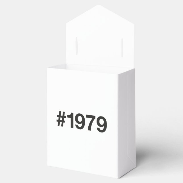 1979 Hashtag 46 Birthday Anniversary Favour Box (Opened)