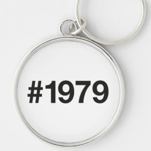 1979 Hashtag 46 Birthday Anniversary Key Ring