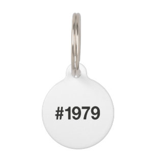 1979 Hashtag 46 Birthday Anniversary Pet Tag