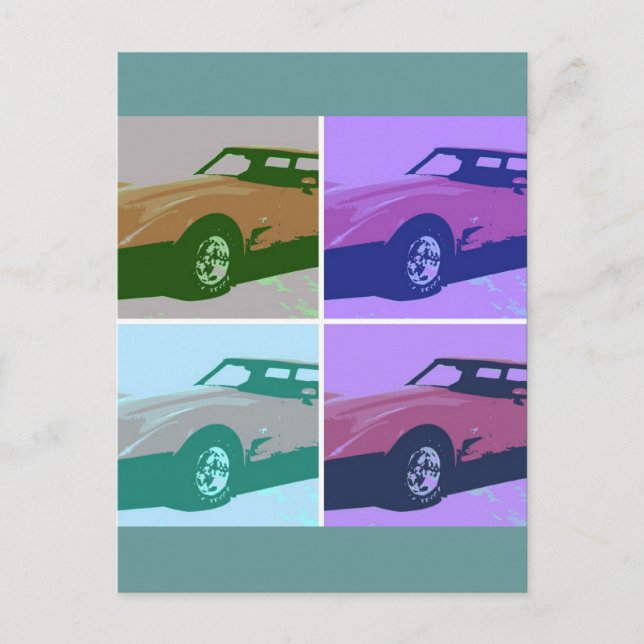 1979 Red Classic Car Postcard (Front)