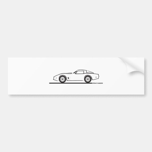 1980-82 Chevrolet Corvette Bumper Sticker (Front)