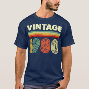 1980 Birthday Vintage Retro 41 years old Design T-Shirt