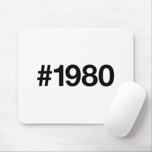 1980 Hashtag 45 Birthday Anniversary Mouse Mat