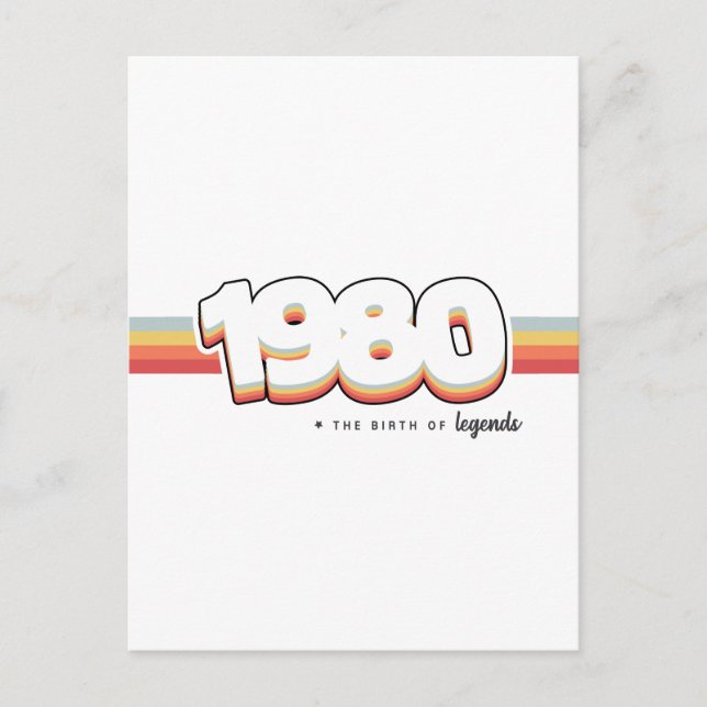 1980 The birth of legends Postcard (Front)