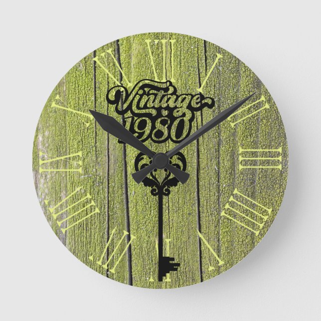 1980 Vintage Acrylic Wall Clock (Front)