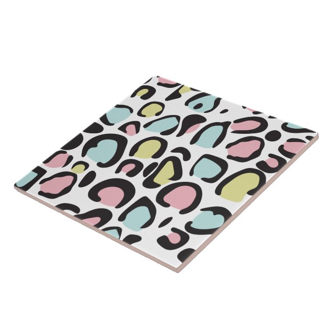 1980s Animal print pattern Tile (Side)