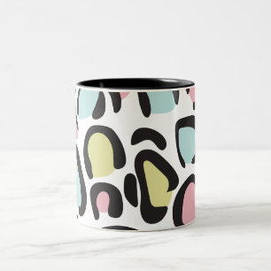 1980s Animal print pattern Two-Tone Coffee Mug