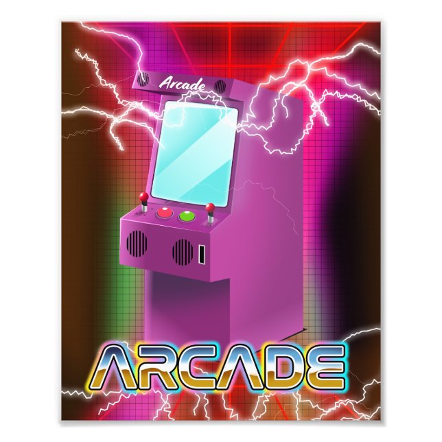 1980s arcade retro photo print (Front)