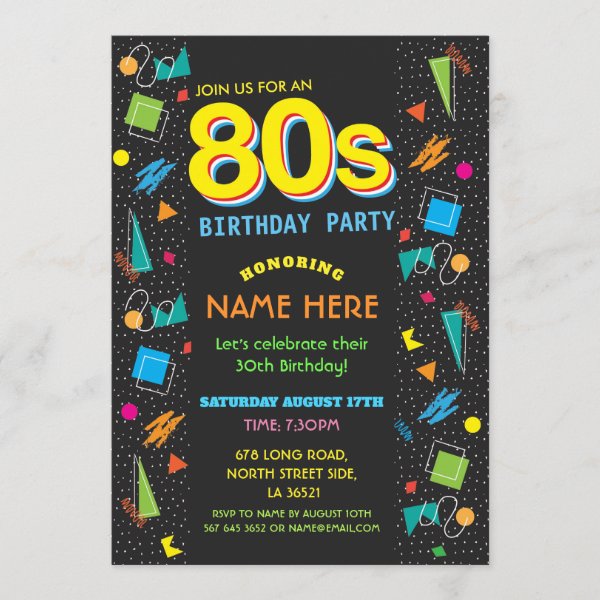 1980s Invitations | Zazzle UK