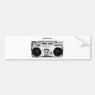 1980s Boombox Bumper Sticker