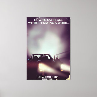 1980s car commercial canvas print