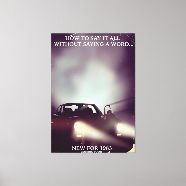 1980s car commercial canvas print (Front)