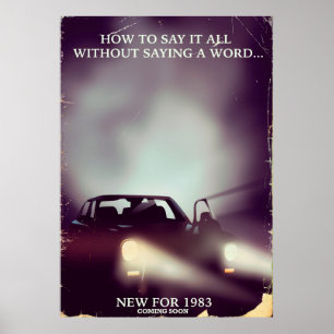 1980s car commercial poster