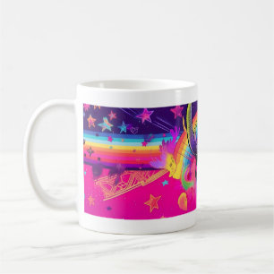 1980s Colorful Baphomet Witch Coffee Mugh Mug