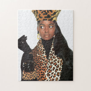 1980s Fashion Leopard Print Jigsaw Puzzle