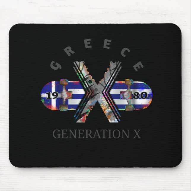 1980's Generation X Greece Skateboard Mouse Mat (Front)
