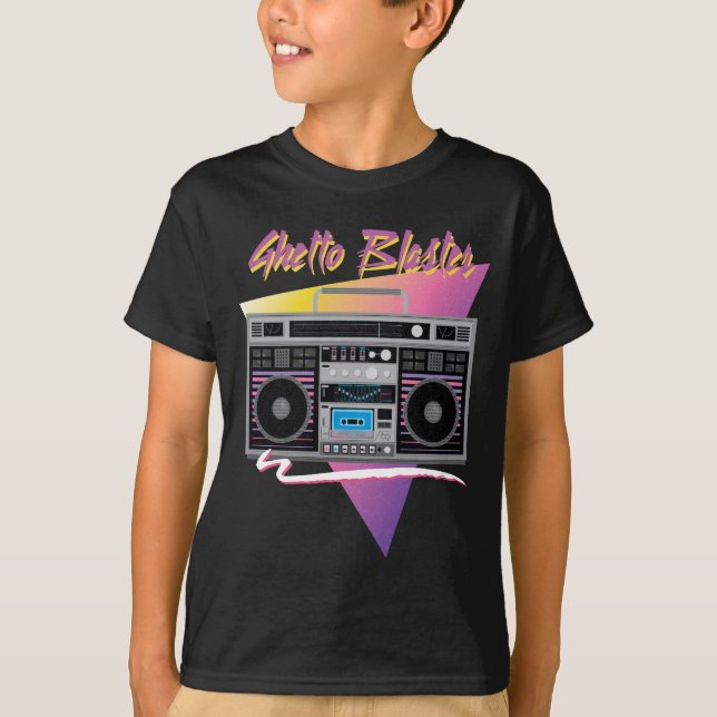 1980s ghetto blaster boombox T-Shirt (Front)