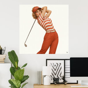 1980's Golf Fashion - Art Print