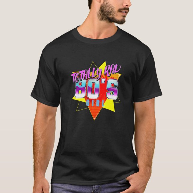 1980's Hipster Retro Rave Party Totally Rad 80's G T-Shirt (Front)