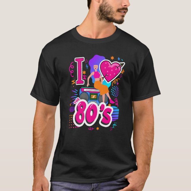 1980s Ideas & 80s Festival Outfit For Women & Rave T-Shirt (Front)