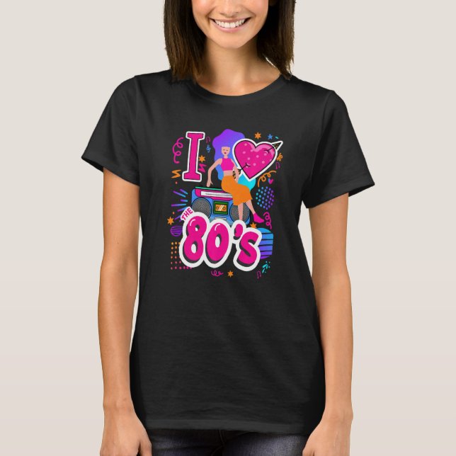 1980s Ideas & 80s Festival Outfit For Women & Rave T-Shirt (Front)