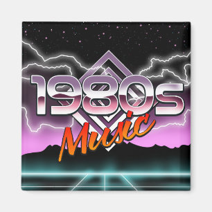 1980s Music Wood Wall Art Magnet