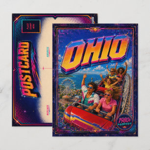 1980s Ohio Postcard 80s Retro