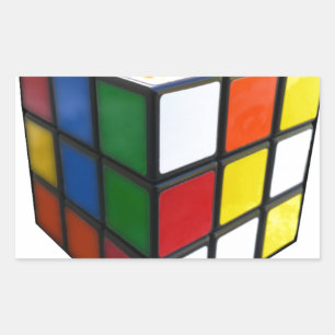 1980's Puzzle Cube Rectangular Sticker