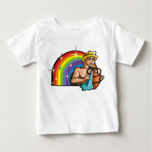 1980s Rainbow with Aquarius Man with Water Vase Baby T-Shirt