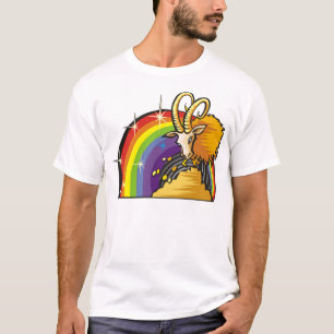 1980s Rainbow with Capricorn Goat T-Shirt