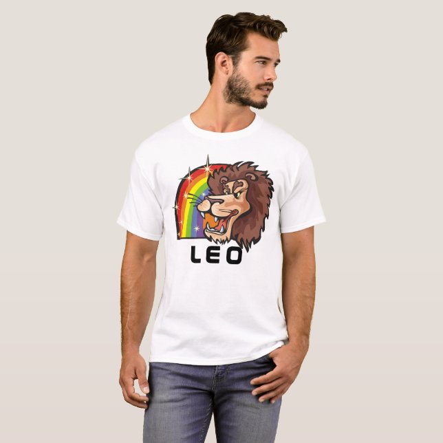 1980s Rainbow with Leo Lion T-Shirt (Front Full)