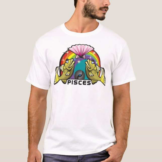 1980s Rainbow with Pisces Fish T-Shirt (Front)