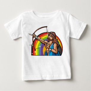 1980s Rainbow with Sagittarius Archer Baby T-Shirt