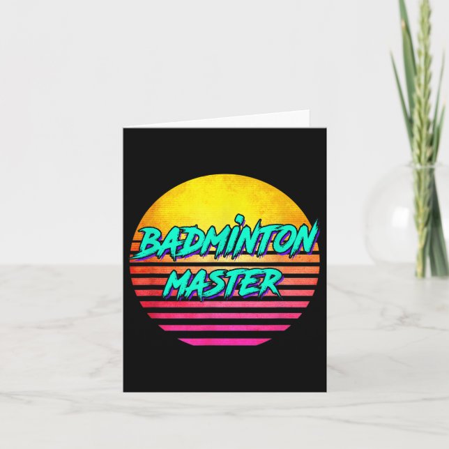 1980s Retro Badminton Master  Card (Front)