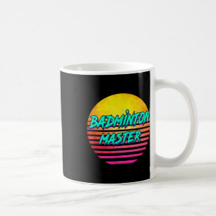 1980s Retro Badminton Master Coffee Mug