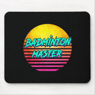 1980s Retro Badminton Master  Mouse Mat