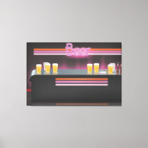 1980s Retro Bar Canvas Print