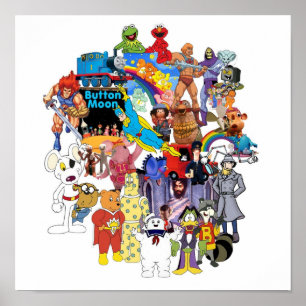 1980s Retro Throwback Mashup Memories  80s Kids TV Poster