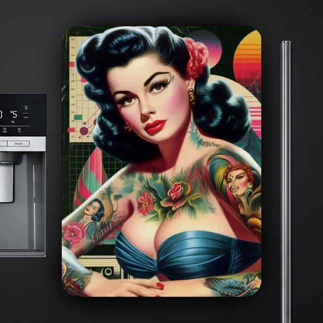 1980s Retrowave Pin-up Magnet (Creator Uploaded)