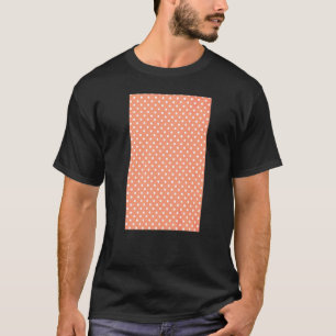 1980's SMALL POLKADOT GEOMETRIC PATTERN APRICOT AN T-Shirt