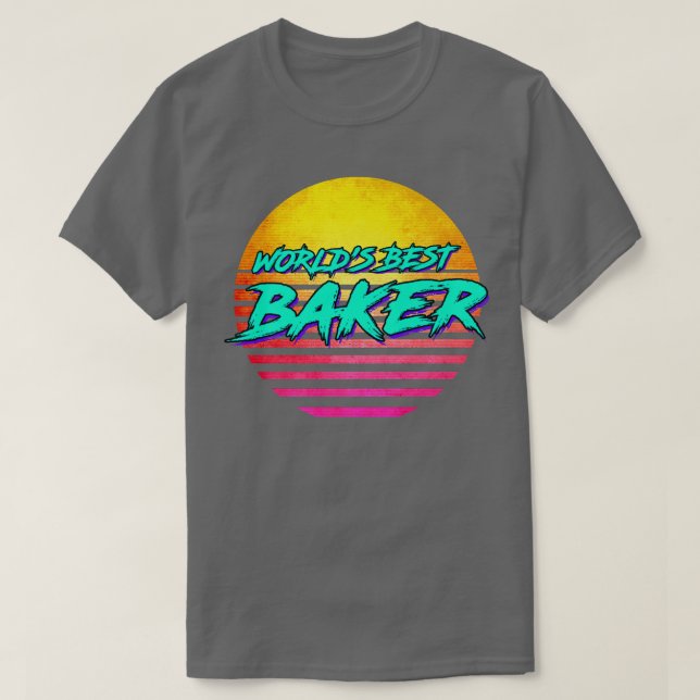 1980s Style Baking gift idea for Baker  T-Shirt (Design Front)