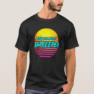 1980s Style Bartender Idea For Barkeeper T-Shirt