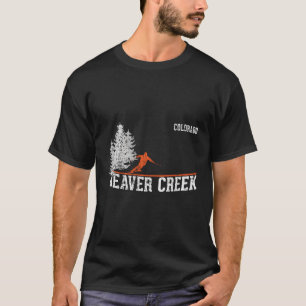 1980S Style Beaver Creek Co Skiing T-Shirt