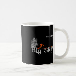 1980s Style Big Sky Montana Vintage Skiing T Shirt Coffee Mug