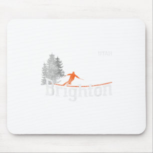 1980s Style Brighton Utah Vintage Skiing T-shirt T Mouse Mat