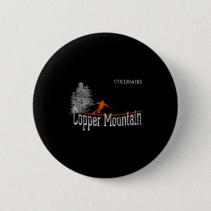 1980s Style Copper Mountain Colorado Vintage Skiin 6 Cm Round Badge