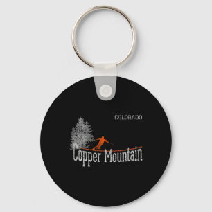 1980s Style Copper Mountain Colorado Vintage Skiin Key Ring