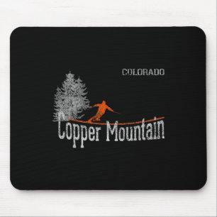 1980s Style Copper Mountain Colorado Vintage Skiin Mouse Mat