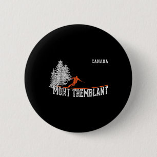 1980s Style Mont Tremblant Can. Vintage Skiing 6 Cm Round Badge