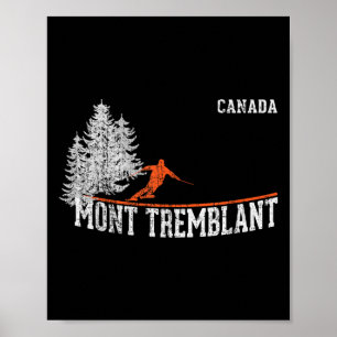1980s Style Mont Tremblant Can. Vintage Skiing Poster